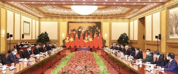 Генеральныи секретарь Нгуен Фу Чонг провел переговоры с Генеральным секретарем, Председателем Си Цзиньпином hinh anh 3