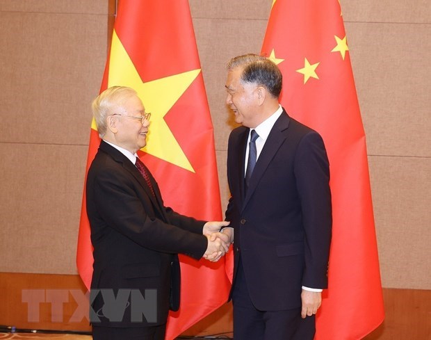 Генеральныи секретарь ЦК КПВ подтвердил поддержку законодательных связеи Вьетнама и Китая hinh anh 1