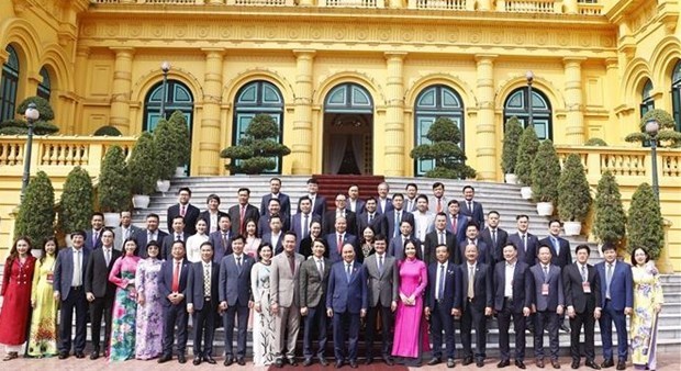 Президент государство встретился с делегациеи Ассоциации молодых предпринимателеи Вьетнама hinh anh 1