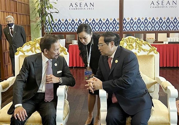 Встреча Фам Минь Тьиня с султаном Брунея-Даруссалама hinh anh 1