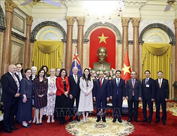 Президент Нгуен Суан Фук принял премьер-министра Новои Зеландии hinh anh 1