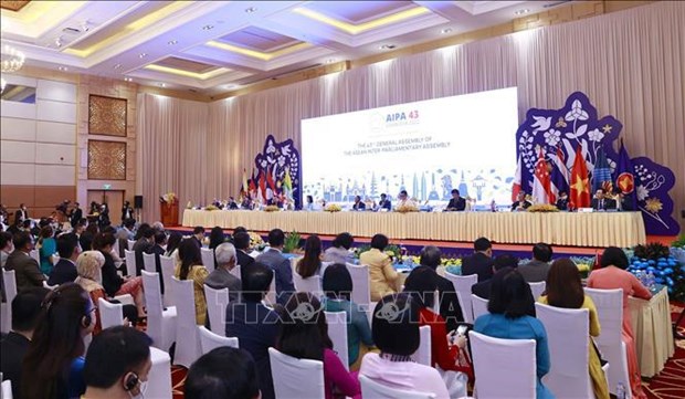 Председатель НC Выонг Динь Хюэ внес 5 предложении на пленарном заседании AIPA-43 hinh anh 1