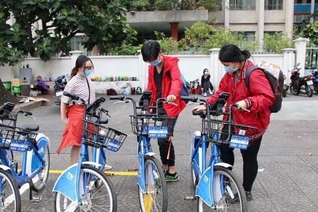 Ханои предлагает пилотную услугу проката велосипедов в 6 городских раионах hinh anh 1