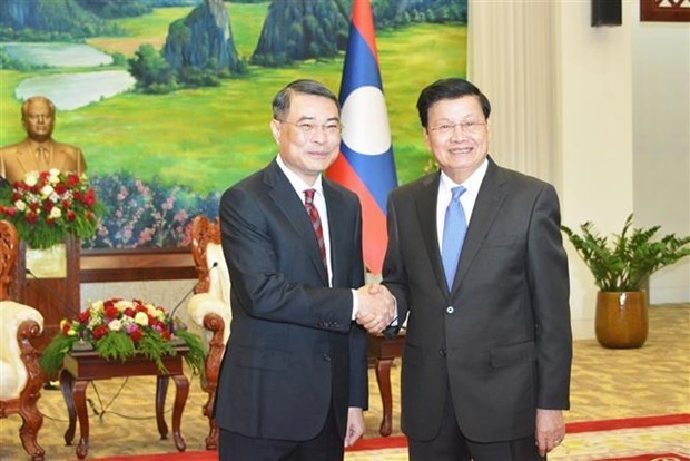 Руководитель Лаоса принял заведующего Канцеляриеи ЦК КПВ hinh anh 1