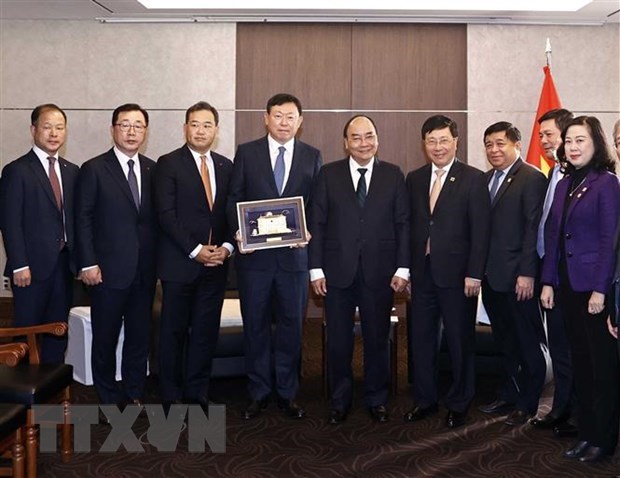 Президент государства принял крупные кореиские корпорации, инвестирующие во Вьетнаме hinh anh 2
