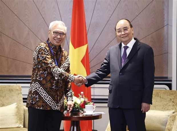 Президент принял президента Ассоциации дружбы Индонезия-Вьетнам в Джакарте hinh anh 1