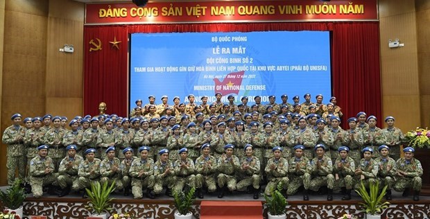 Второе во Вьетнаме саперное подразделение ООН по поддержанию мира представлено в Ханое hinh anh 1