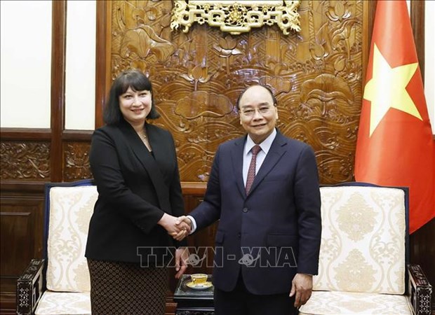 Президент Нгуен Суан Фук принял посла Румынии hinh anh 1