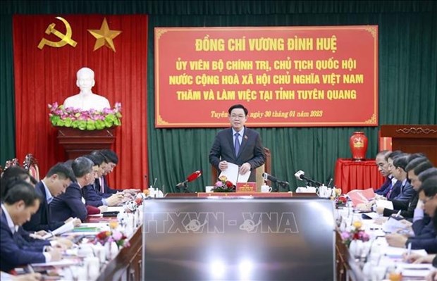 Председатель НС работал с ключевыми руководителями провинции Туенкуанг hinh anh 1