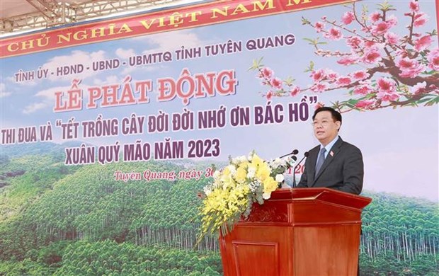 Председатель НС запускает фестиваль посадки деревьев в Туенкуанге hinh anh 2