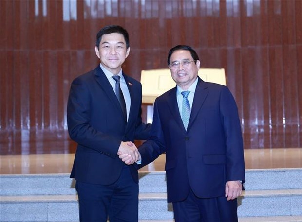 Премьер-министр Фам Минь Тьинь встретился со спикером парламента Сингапура Тан Чуан-Джином hinh anh 1