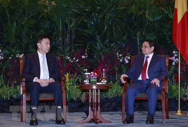 Премьер-министр Фам Минь Тьинь принял ведущие компании Сингапура hinh anh 4