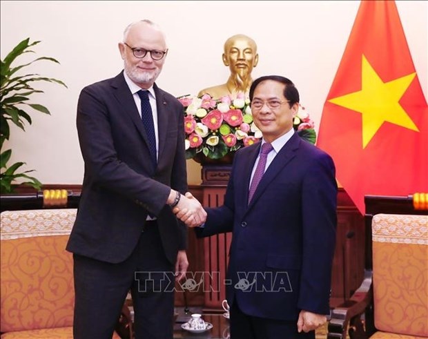 Министр иностранных дел Буи Тхань Шон принял бывшего премьер-министра Франции Эдуара Филиппа hinh anh 1