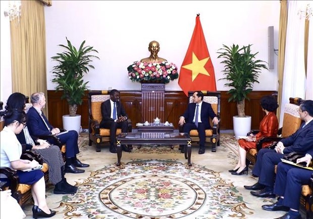 Министр иностранных дел Буи Тхань Шон принял директора Центра всемирного наследия ЮНЕСКО hinh anh 1
