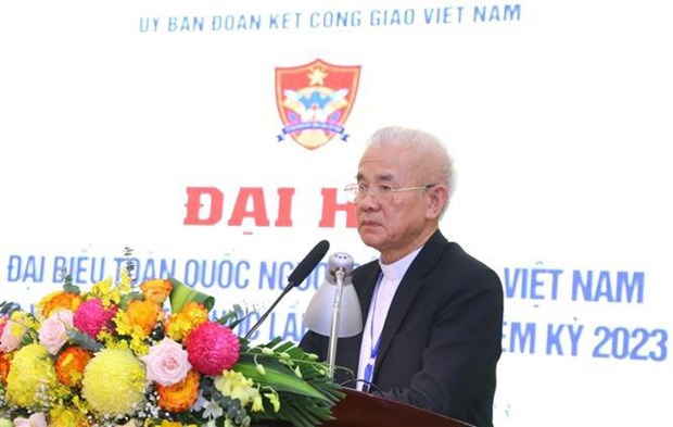 Священник Чан Суан Мань переизбран председателем Комитета католическои солидарности Вьетнама hinh anh 2