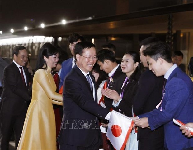Президент Вьетнама прибыл в Токио, начав официальныи визит в Японию hinh anh 1