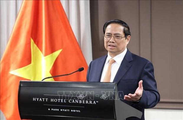 Премьер-министр Фам Минь Тьинь встретился с представителями вьетнамскои общины в Австралии hinh anh 1