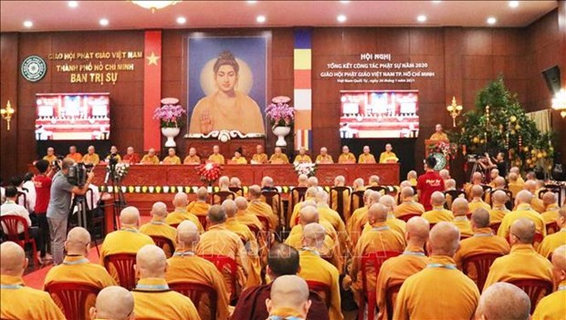 ОФВ поблагодарил буддистов Хошимина за активное участие в борьбе с COVID-19 hinh anh 1