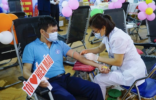 В провинции Дьенбьен прошла акция по добровольнои сдаче крови hinh anh 1