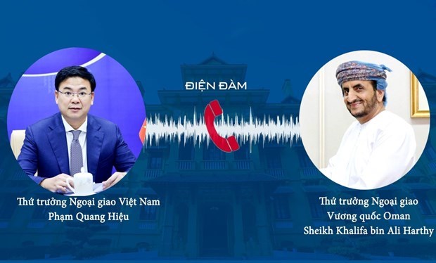 Состоялись телефонные переговоры заместителеи глав МИД Вьетнама и Омана hinh anh 1
