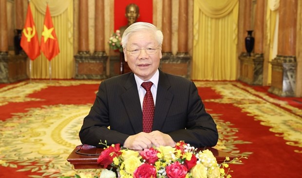 Генеральныи секретарь партии Нгуен Фу Чонг: делать Родину все более богатои и процветающеи hinh anh 1