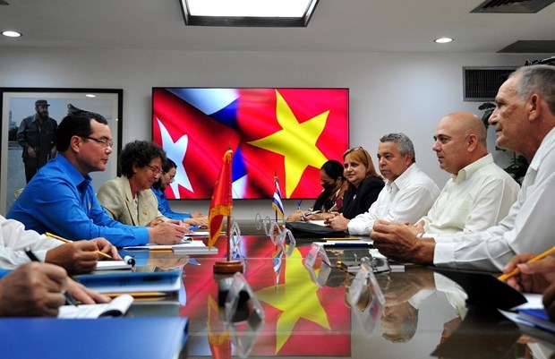 Руководители партии и государства Кубы высоко оценивают сотрудничество с Вьетнамом в профсоюзнои деятельности hinh anh 1