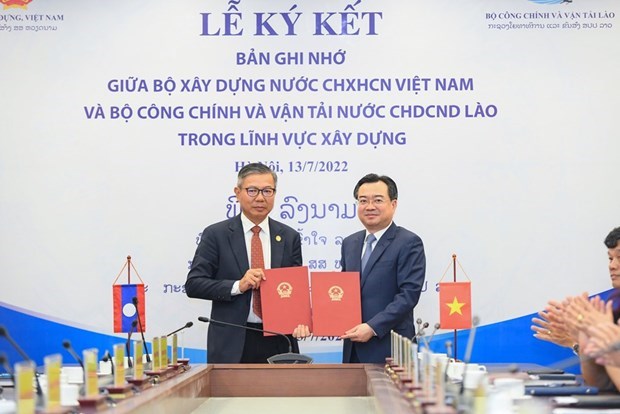Вьетнам и Лаос укрепляют сотрудничество в сфере строительства hinh anh 1