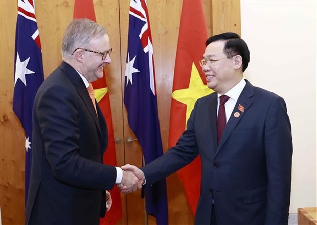 Председатель НC Выонг Динь Хюэ встретился с премьер-министром Австралии Альбанезе hinh anh 2
