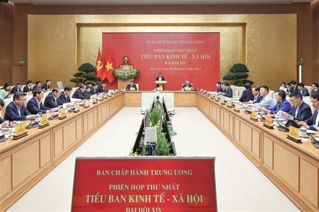 Состоялось заседание подкомитета по социально-экономическим вопросам XIV всевьетнамского съезда КПВ hinh anh 1