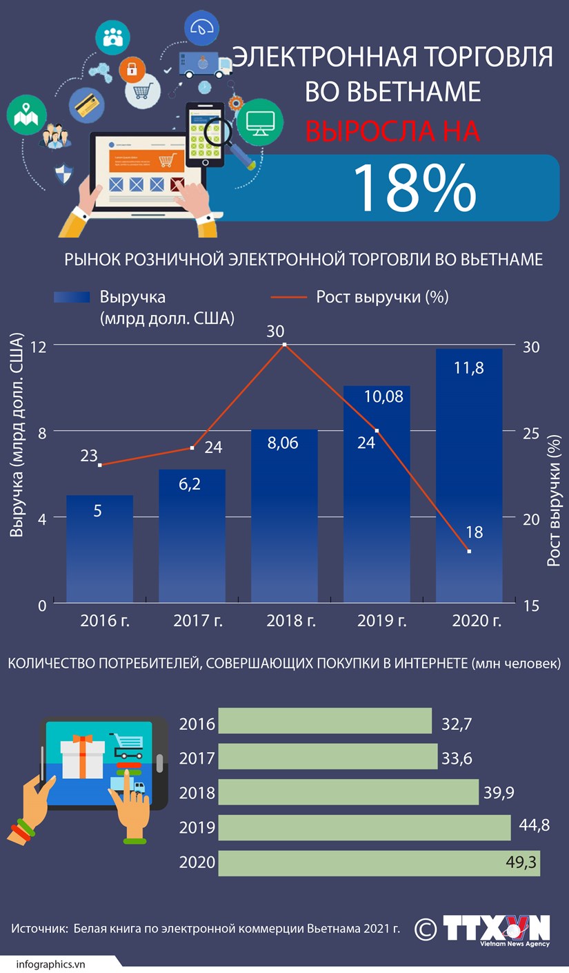 Выручка от электроннои торговли во Вьетнаме выросла на 18% hinh anh 1