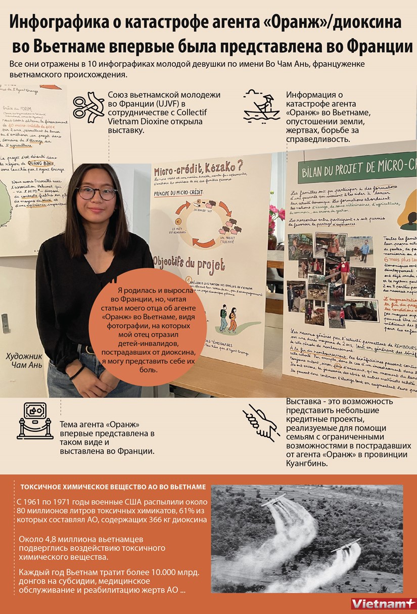Инфографика о катастрофе агента «Оранж»/диоксина во Вьетнаме впервые была представлена во Франции hinh anh 1