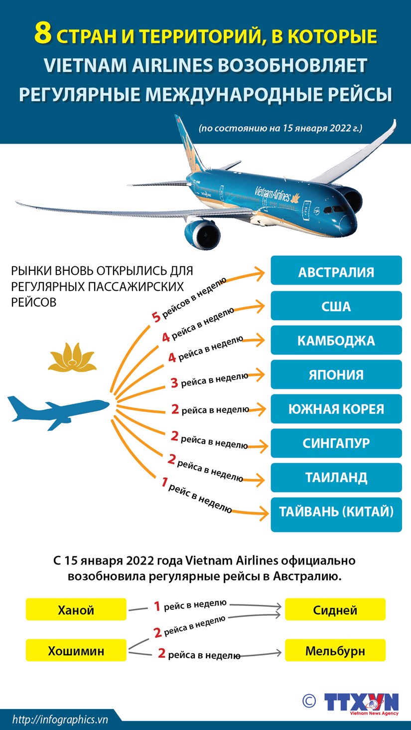 Vietnam Airlines вновь открывает международные реисы в 8 стран и территории hinh anh 1